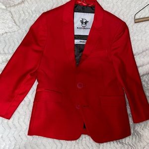 Toddler Boy’s Red 3 Piece Suit